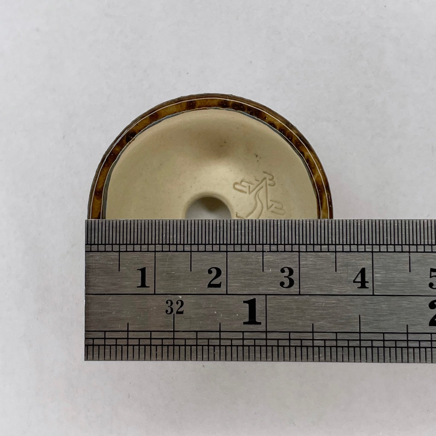 New! Tiny Round Mame Bonsai Pot in Cocoa Royale, Less than 1.5 inches wide