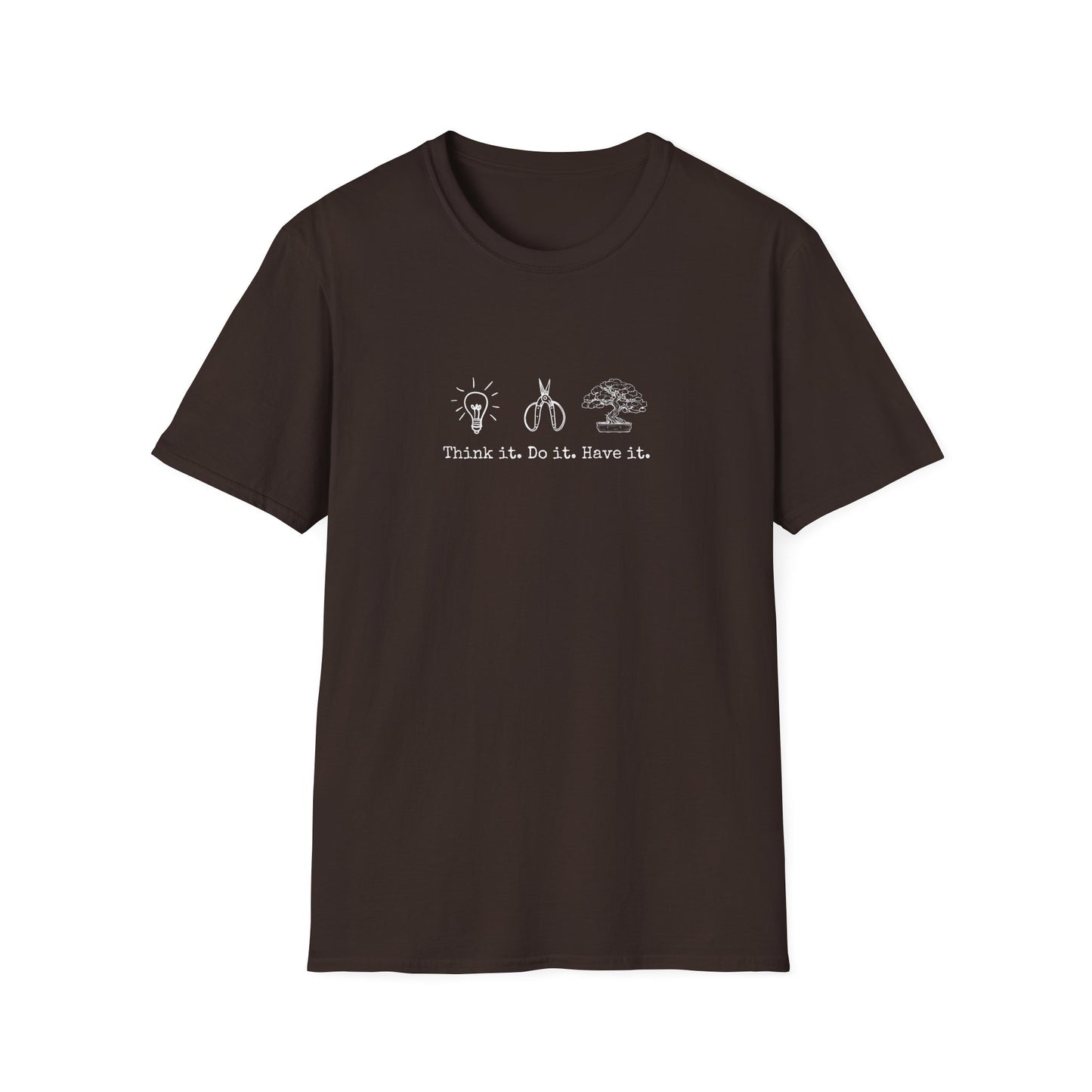 Tshirt: Bonsai Artist T-Shirt | Bonsai Tree Shirt | Bonsai Tool Shirt | Think It Do It Have It | Maker Shirt | DIY | Gildan Unisex Softstyle T-Shirt