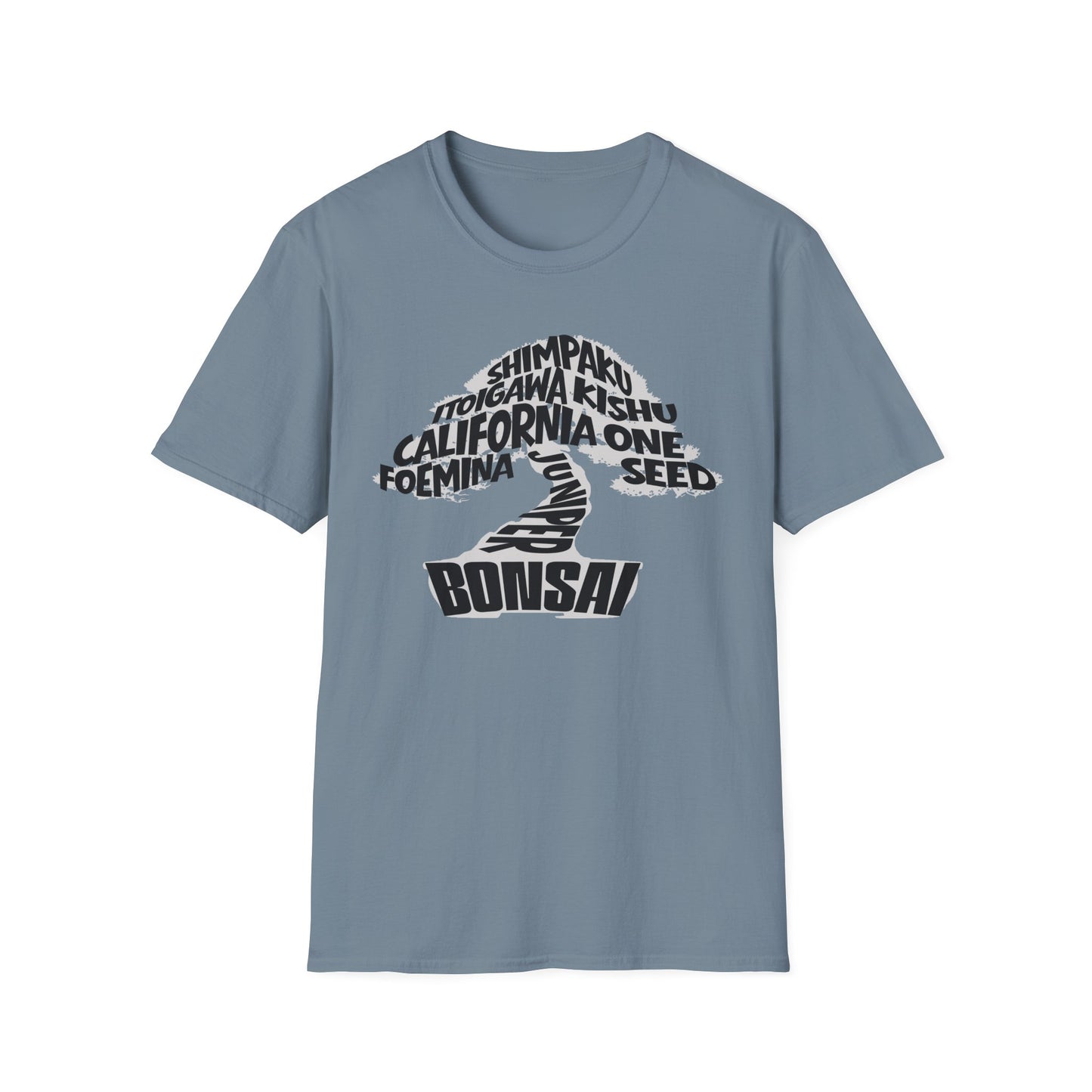 Tshirt 7: Juniper Tree Bonsai Shirt, Juniperus T-Shirtus, Tree Varieties Softstyle Tee, Bonsai Hobby Gift