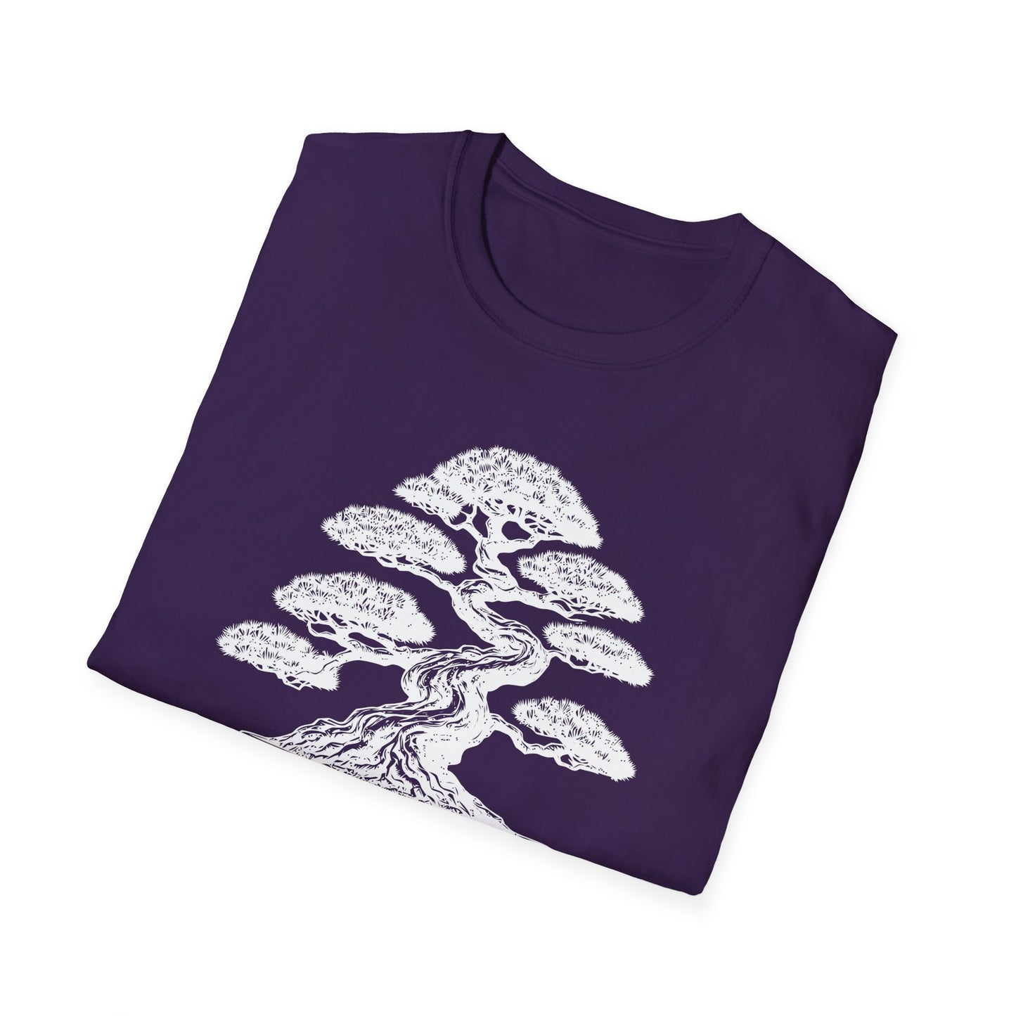Tshirt 2: Bonsai Tree Shirt, Juniper Pine Bonsai Pot Tee, Botanical Art Softstyle T-Shirt, Nature Lover Top, Zen Bonsai Enthusiast Gift for Him/Her