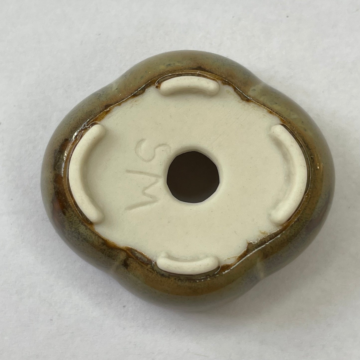 New! Tiny Rounded Oval Mame Bonsai Pot in Opal Luster, About 1.5 inches wide