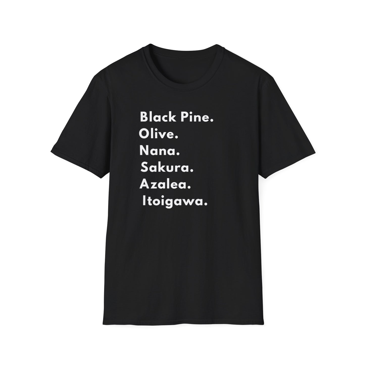 Tshirt: Bonsai Word Art Softstyle T-Shirt, Bonsai Tree Lover Tee Spells Bonsai With Tree Varieties, Unique Bonsai Enthusiast Gift for Him, Tree Type