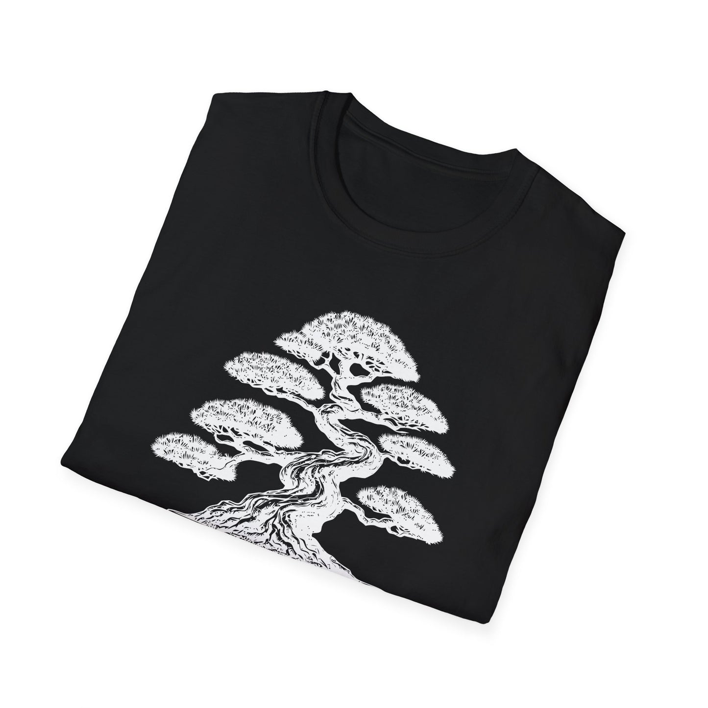 Tshirt 2: Bonsai Tree Shirt, Juniper Pine Bonsai Pot Tee, Botanical Art Softstyle T-Shirt, Nature Lover Top, Zen Bonsai Enthusiast Gift for Him/Her