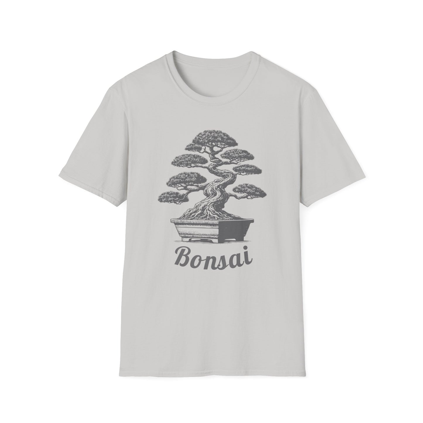 Tshirt 2: Bonsai Tree Shirt, Juniper Pine Bonsai Pot Tee, Botanical Art Softstyle T-Shirt, Nature Lover Top, Zen Bonsai Enthusiast Gift for Him/Her