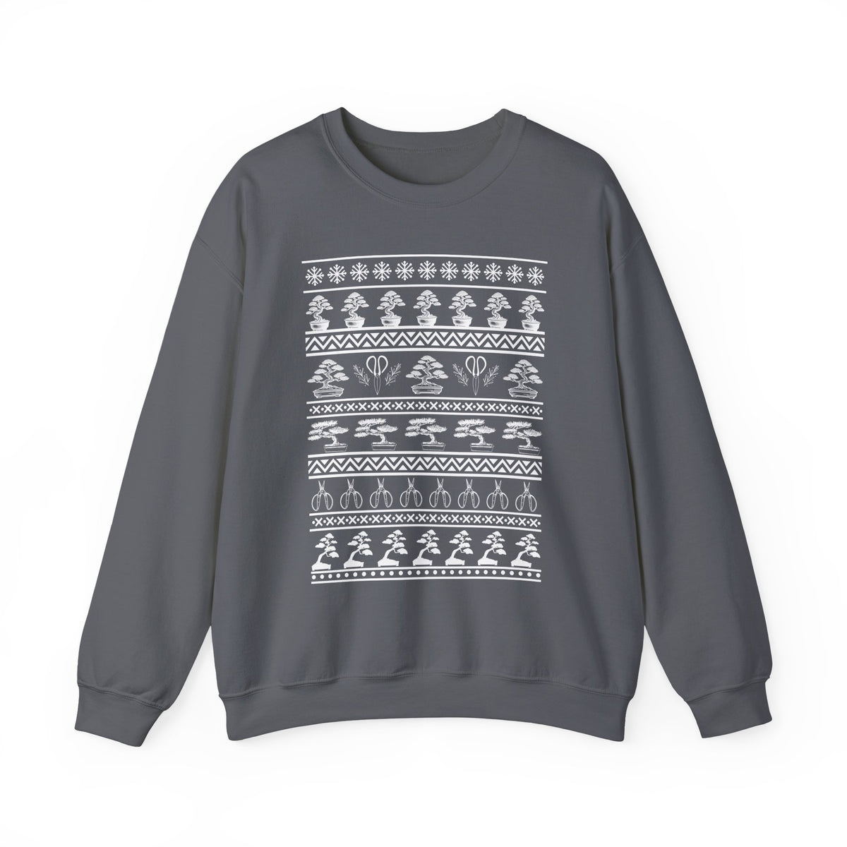 Winter Bonsai Tree Christmas Nordic Ugly Sweater Sweatshirt, Fair Isle Holiday Shirt