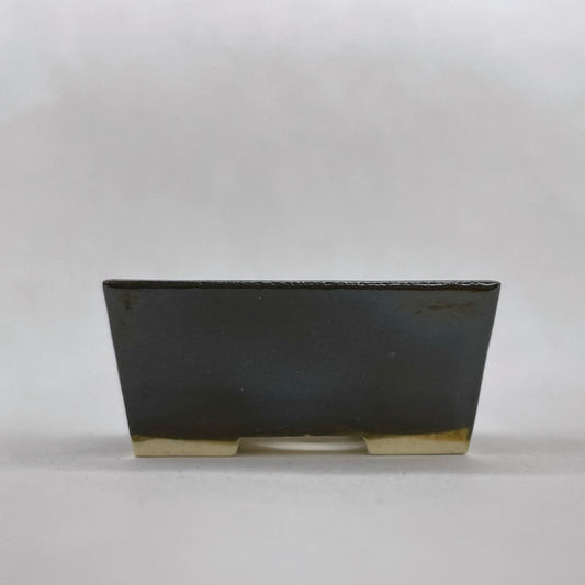 New! Tiny Rectangle Mame Bonsai Pot in Olive, Less than 1.5 inches long