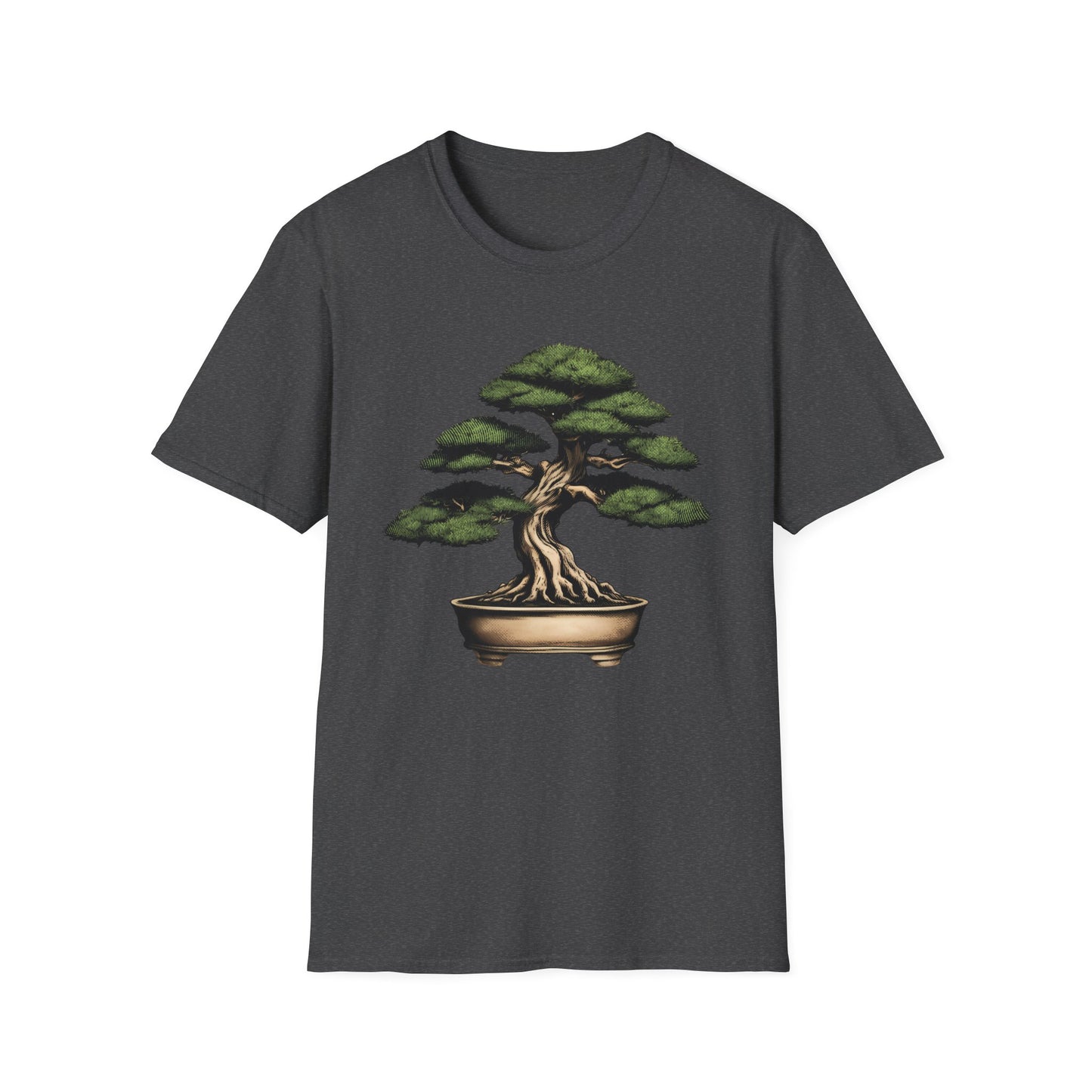 Tshirt D: Bonsai Tree Softstyle T-Shirt, Japanese Garden Tee, Nature Lover Gift, Botanical Shirt
