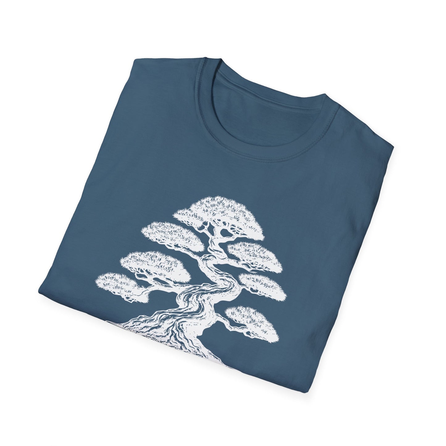 Tshirt 2: Bonsai Tree Shirt, Juniper Pine Bonsai Pot Tee, Botanical Art Softstyle T-Shirt, Nature Lover Top, Zen Bonsai Enthusiast Gift for Him/Her