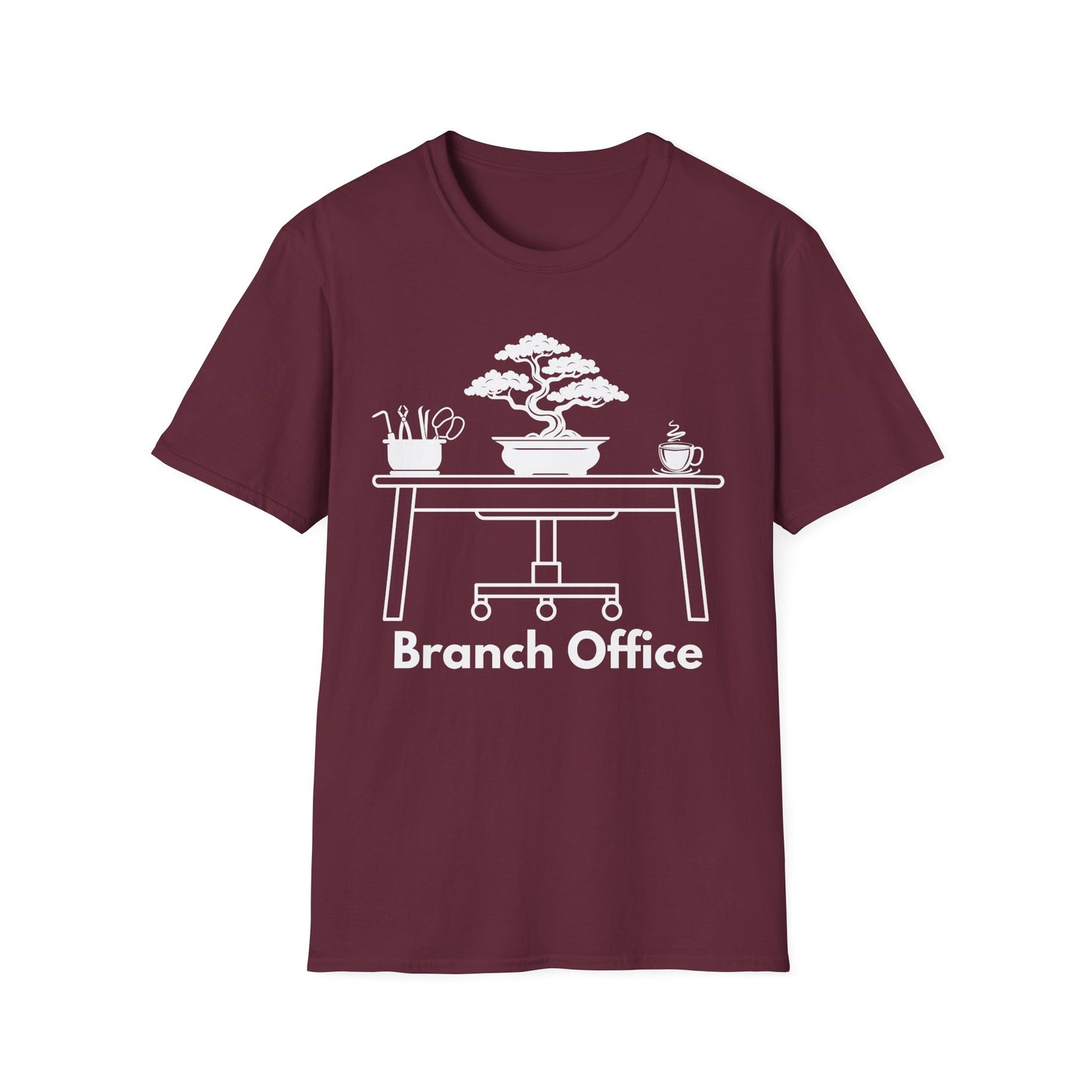 Tshirt 9: Branch Office Bonsai T-Shirt, Funny Bonsai Tree Softstyle Shirt, Bonsai Tools, Coffee, Bonsai Office Tee