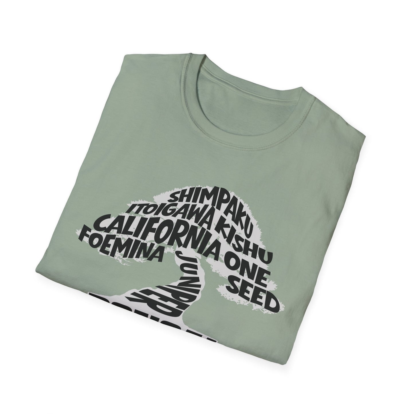 Tshirt 7: Juniper Tree Bonsai Shirt, Juniperus T-Shirtus, Tree Varieties Softstyle Tee, Bonsai Hobby Gift
