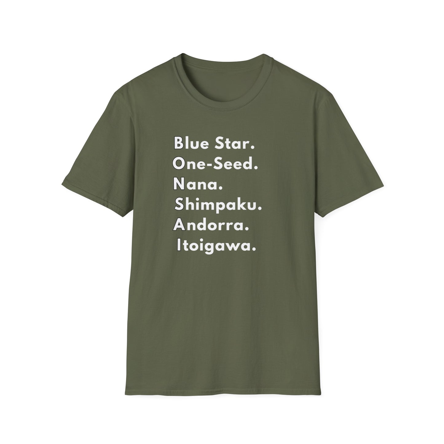 Tshirt: Bonsai Word Art Softstyle T-Shirt, Bonsai Tree Tee Spells Bonsai With Juniper Tree Varieties, Bonsai Enthusiast Gift for Him, Tree Type Top