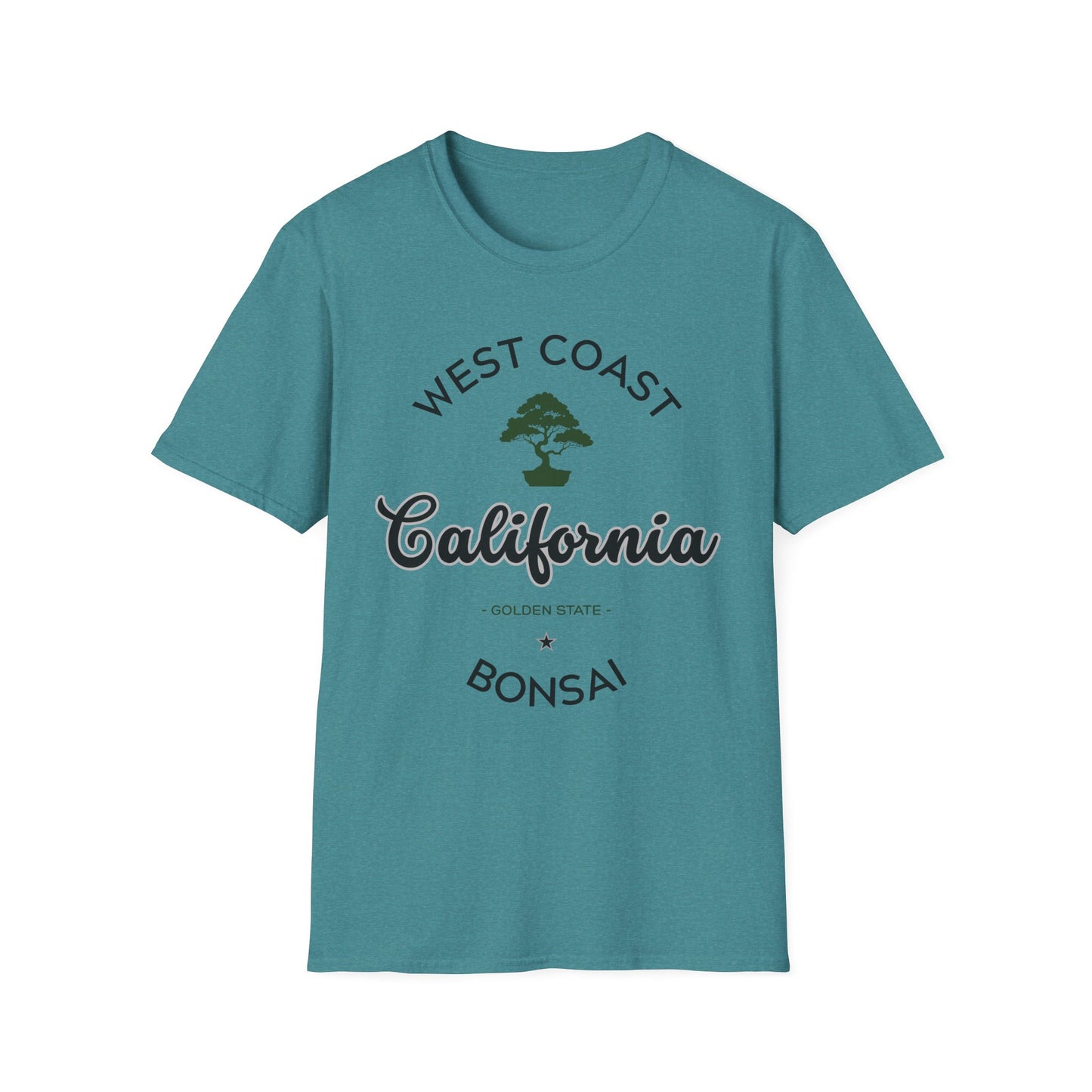 Tshirt 4: West Coast California Bonsai Shirt, Golden State Softstyle Tee, Bonsai Hobby Gift