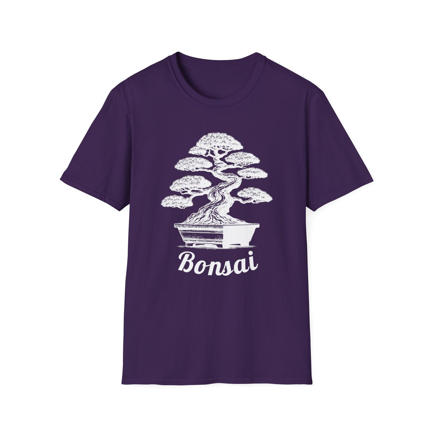 Tshirt 2: Bonsai Tree Shirt, Juniper Pine Bonsai Pot Tee, Botanical Art Softstyle T-Shirt, Nature Lover Top, Zen Bonsai Enthusiast Gift for Him/Her