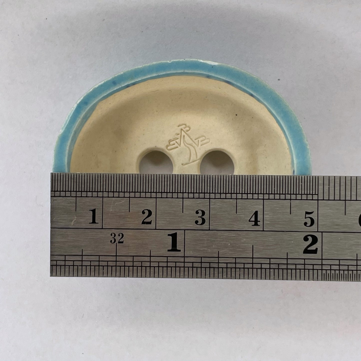 New! Tiny Oval Mame Bonsai Pot in Blue Caprice, A little less than 2 inches wide