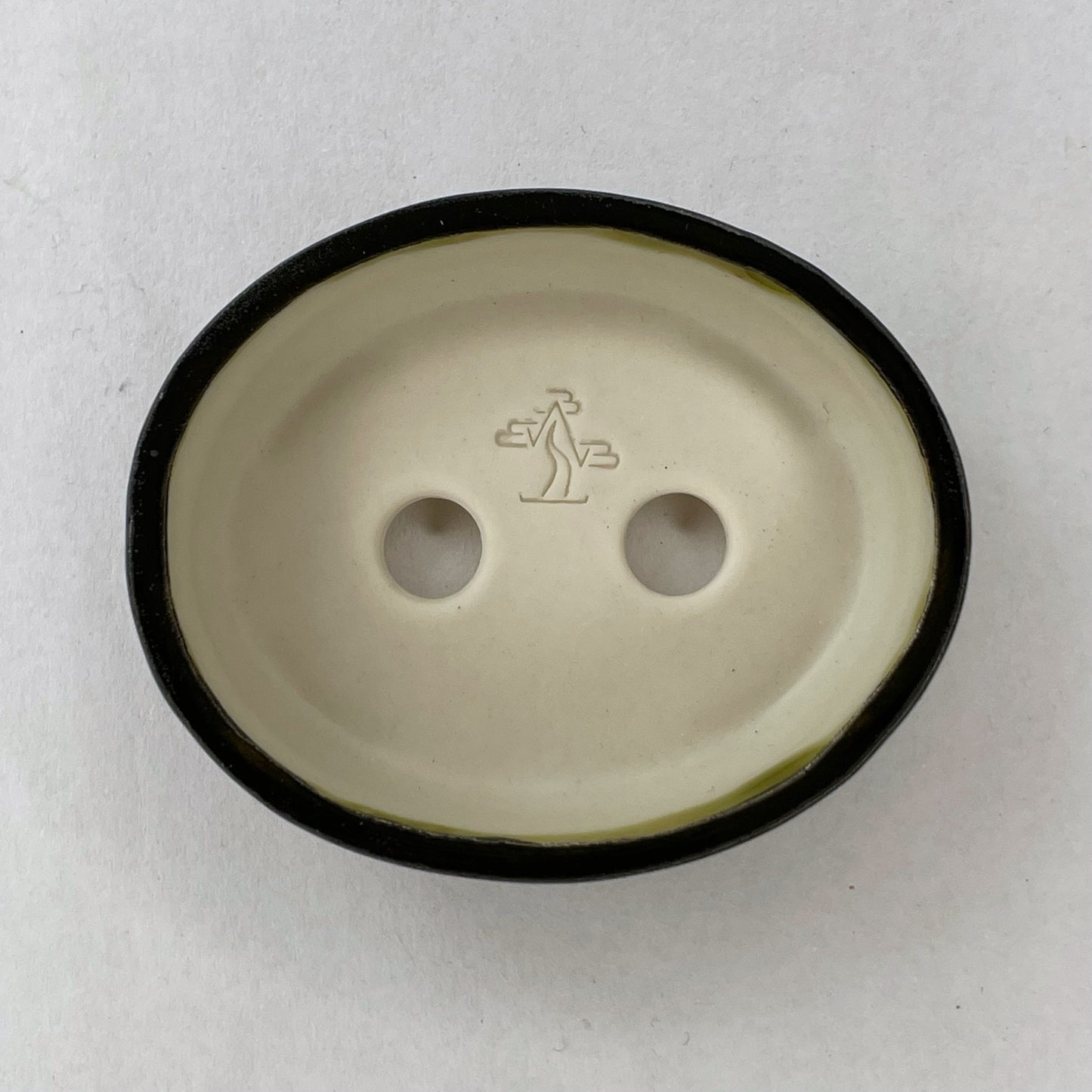 New! Tiny Oval Mame Bonsai Pot in Dark Lustre, About 2 inches wide