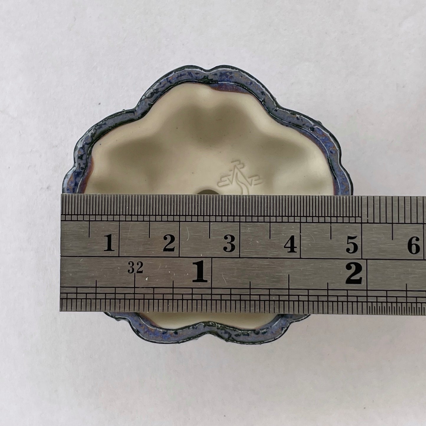 New! Tiny Sakura Flower Mame Bonsai Pot in Textured Dragon Skin, Only 2 inches wide